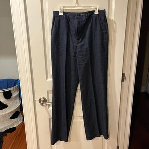 Ralph Lauren Linen Andover Pants Size 8 in striped denim